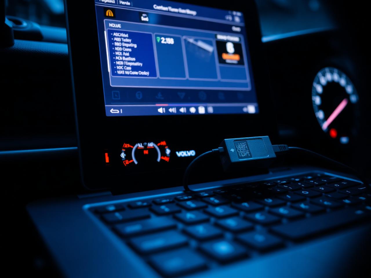 vDash-diagnose op een Volvo-dashboard